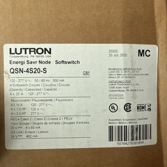 Lutron QSN-4S20-S Energi Savr Node Softswitch Lighting Controller