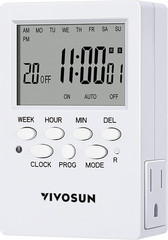 VIVOSUN Digital Timer Outlet 7 Day Programmable Digital Outlet Timer with 2 Inde