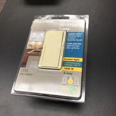 Lutron DV-103PH-iv Diva 1000w 3 way Dimmer Dv-103p Ivory New Incandescent Hal