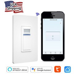 Smart Wi-Fi Motion Sensor Light Switch PIR Occupancy Work with Alexa Google Home