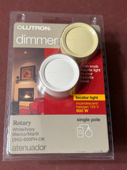 Lutron Dimmer White/Ivory Push Knob MemoryRotary