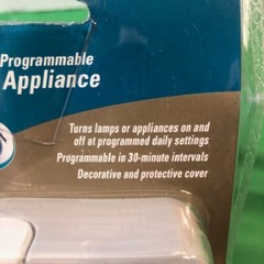 GE Multi-Event Programmable 24-Hour Timer AUTO TURNS LAMPS / APPLIANCES ON & OFF