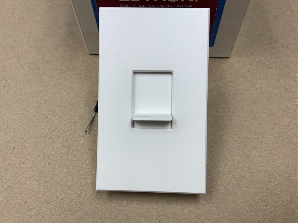 Lutron NT-600-WH Dimmer 600 Watts. Linear Slide SPST Switch. Free Shipping