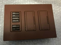 Lutron combo switch 2X WD-6D and 1X STRD-4S with Brown face plate