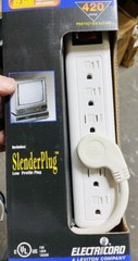 Leviton 6 Outlet Surge Protector H-1212-008-WH 15AMP 120V 1800W
