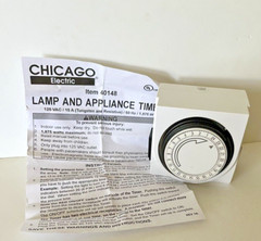 New Chicago Electric Lamp and Appliance Timer. 125V / 60Hz / 1,875W. #40148