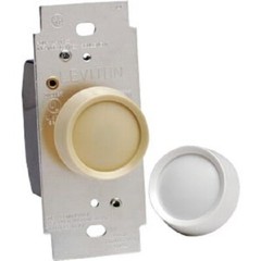 (18)-Leviton White/Lt Almond Universal On-Off Rotary Dimmer Switch C26-RNL06-0TW