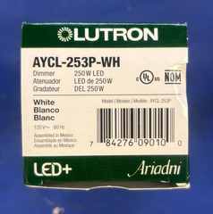 Lutron Toggler LED+ Dimmer Switch for Dimmable LED Halogen and White AYCL 253 WH