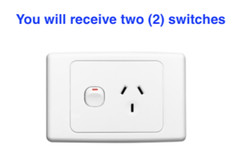 Clipsal 2015D Single Switched Powerpoint 250V 10A 2 Pole Horizontal White D Seri