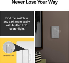 Radiant CFL/LED Dimmer Light Switch, Single-Pole/3-Way with Locator Light, 0-10V