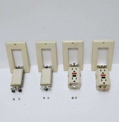 Leviton GFCI 15 Amp Receptacles & Rocker Switches 2/Ea Wall Plate (4) & Screws**