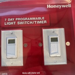 NOS Honeywell RPLS530A 7-Day Programmable Light Switch Timer 2-Pack Factory Seal
