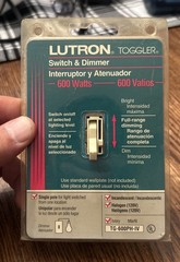 Lutron TG-600PH-IV Toggler 600W Dimmer Ivory NEW SEALED FAST SHIPPING