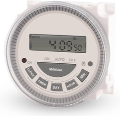 Timer Digital Switch Programmable 7-Day – Pool Gate Sprinkler Light Control Hea