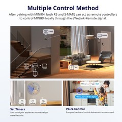 SONOFF MINIR4 Smart Light Switch,Wi-Fi Switch,10A 2400W eWeLink-Remote Control