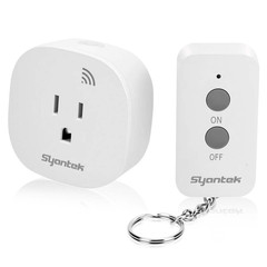 Wireless Remote Control Outlet Switch 200ft Range 15A 1875W Plug White 1 Pack