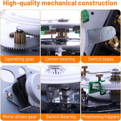 2026 Upgraded T104M Mechanical Timer Switch (Mechanism Only), 208V-277V 40A DPST