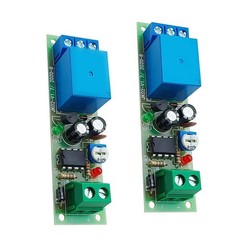 2PCS DC12V NE555 Timer Board Adjustable Time Delay Relay with NO Terminals