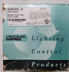 Lightolier OH2000VA-W Incandescent Dimmer , White Finish