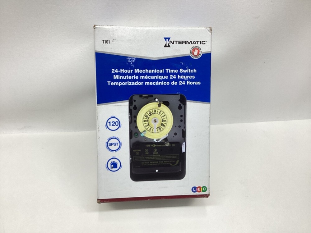 Intermatic T101 24 Hour Mechanical Timer Wall Switch NEW OPEN BOX