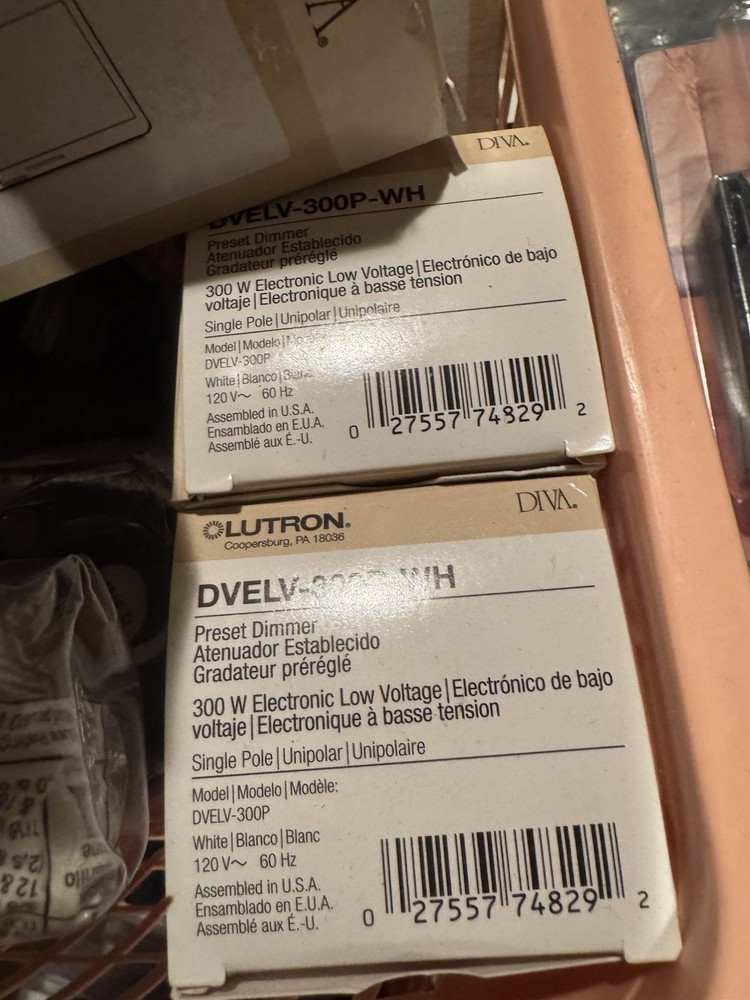 Lutron Diva 300W Single Pole Diva Light Dimmer – White (DVELV-300P-WH)