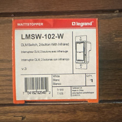 Legrand Wattstopper LMSW-102-W DLM Wall Switch 2-Button Infrared White 24V