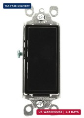 Leviton 15 Amp, 120/277 Volt, Decora Rocker 3-Way AC Quiet Switch, Residential G
