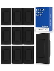 10 Pack ELEGRP Smart Light Switch SPN30, 2.4GHz Wi-Fi Dimmer Switch, Black