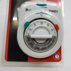 Sealed Timex Single Setting Timer 15 Amps Lamps Fans Lights TX12620X New NOS