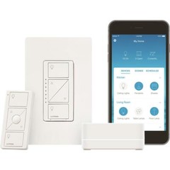Caseta Wireless Smart Lighting Dimmer Switch and Remote Kit for Wall and Ceiling