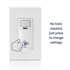 White Humidity Sensor Fan Control Switch Easy Install Decora Smart Fan Control