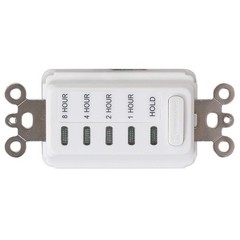 Intermatic EI220W 1/2/4/8 Hour SPST 1800-Watt In-Wall Hour, White