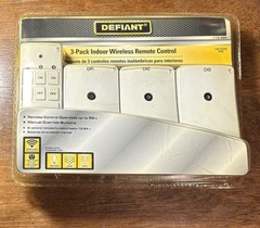 Defiant 3 Pack Indoor Wireless Remote Control Outlet Receivers Sealed Sold As Is