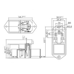 Semetall Inlet Module Plug 3 Pin IEC320 C14 Power Socket Inlet Module Plug 5A…