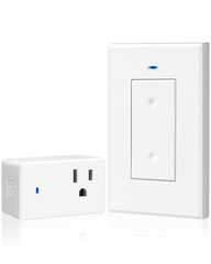 Mini Remote Control Outlet Wireless Light Switch, Programmable and Removable Rem