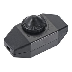 Rotary Cord Switch AC 220V 150W Slide Control Screw Terminal Lamp Dimmer, Black