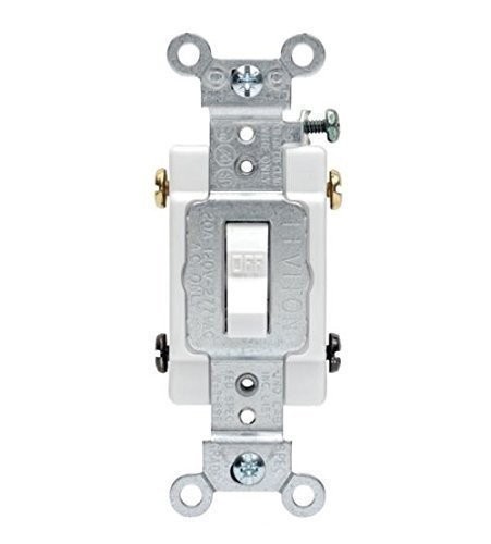 Leviton S04-CS220-2WS 20 Amp White Commercial Grade AC Quiet Switch Toggle