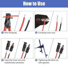 50PCS Solar Connectors, 25 Pairs with 2 Pack Wrenches – IP67 Waterproof, 1000…