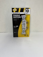 10 Hubbell Framed Lt Almond Single Pole Toggle Light Switches 15A 120V RS115W