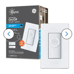 GE CYNC On/Off Wi-Fi Smart Light Switch 1.5 Amp NO NEUTRAL WIRE White