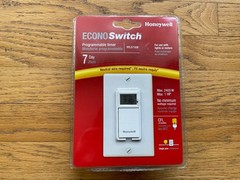 Honeywell Home RPLS730B 7-Day Programmable Light Switch Timer in White *