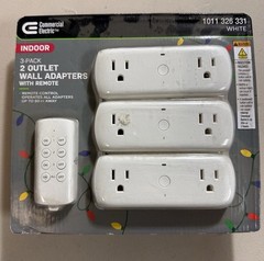 Commercial Electric Wireless Indoor Remote Control AC/DC Adapter – 3 PK