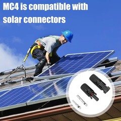 50PCS Solar Connectors, 25 Pairs with 2 Pack Wrenches – IP67 Waterproof, 1000…
