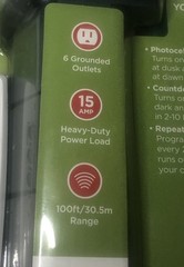 Westinghouse Outdoor Remote Control Ground Stake 6F,6 Outlets 15A,100Feet Range