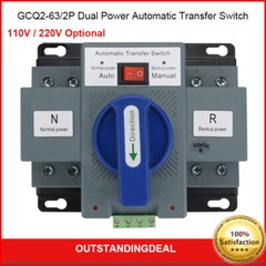 GCQ2-63/2P 63A Dual Power Automatic Transfer Switch ATSE Switch 110V or 220V ot2