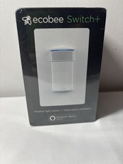 Ecobee Smart Light SWITCH+ EB-SMSWV-01 WHITE Built-In Alexa – OPEN BOX/UNUSED