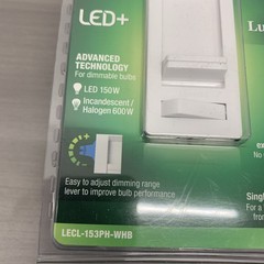 Lutron LED Advanced Tech Dimmer 150W Adjust Dimmable LECL-153PH-WHB 0006
