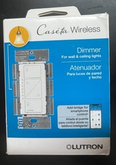 Lutron Caseta Wireless Dimmer Switch Wall Ceiling Lights PD-6WlC-WH White 1987