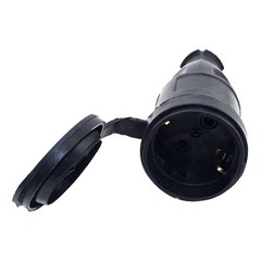 IP44 Rated Outdoor Socket Coupling Rubber Construction for All Weather