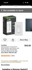 Leviton D215S-R02-1RW Decora Smart Gen. 2 Wi-Fi Switch – White